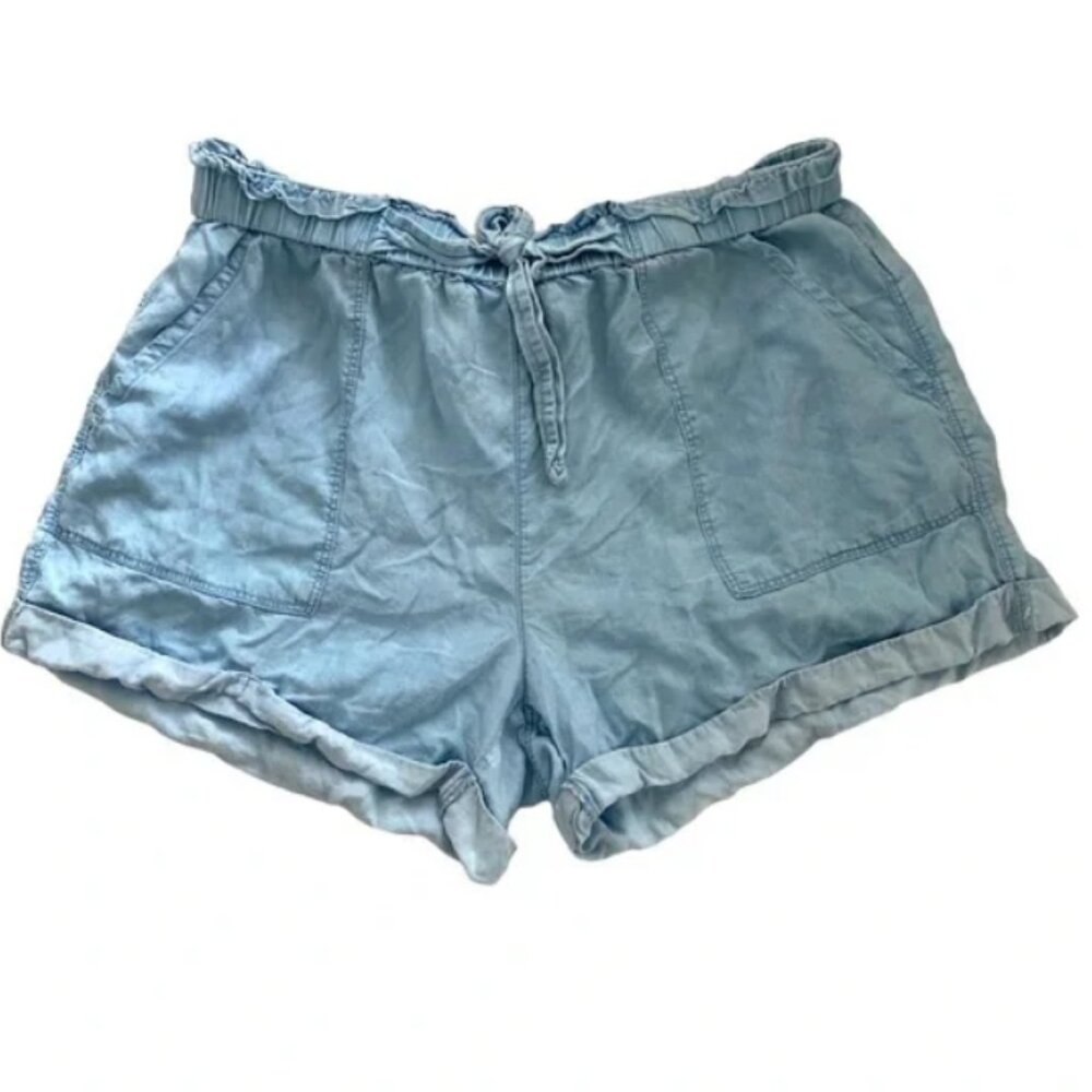 Aerie Soft Jean Paper Bag Camp Shorts - Small